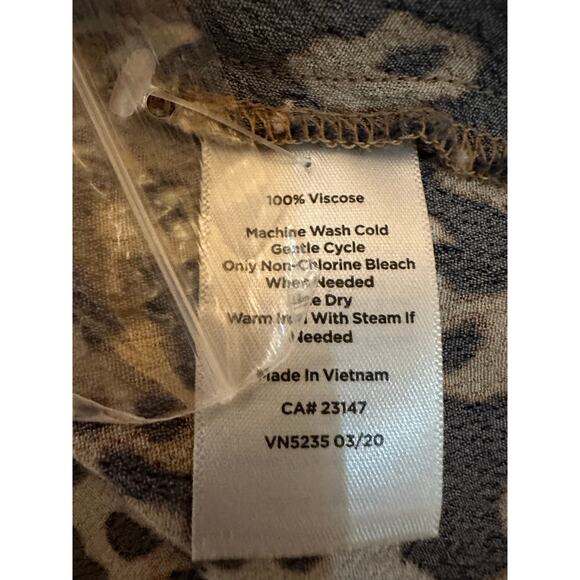 Talbots Women’s Leopard Print Tie Waist Midi Dress – Size 4 Chic Animal Print - Picture 6 of 9